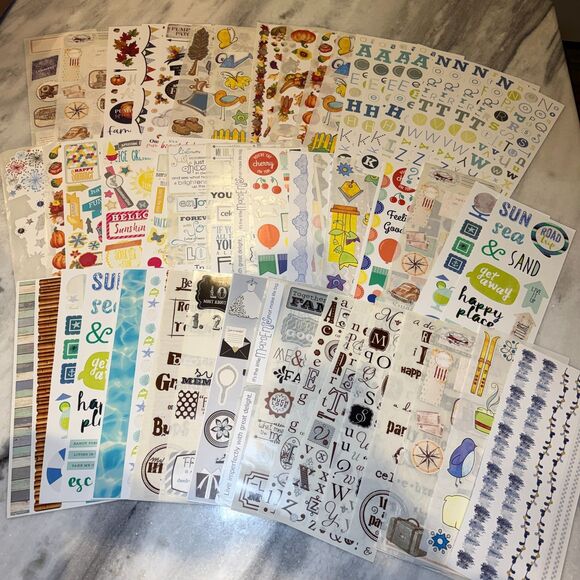 Creative Memories Other - Creative Memories Lot of 50 Mixed New & Partial Sheets Scrapbooking Stickers #2